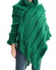 Hooded Keep Warm Solid Color Tasseled Shawl&Cloak Cape