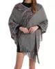 Asymmetric Tasseled Loose V-Neck Shawl&Cloak Cape