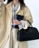 Pockets Solid Color Long Sleeves Loose Stand Collar Trench Coats Outerwear