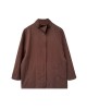 Pockets Solid Color Long Sleeves Loose Stand Collar Trench Coats Outerwear