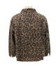 Buttoned Fringed Leopard Pockets Long Sleeves Loose Lapel Outerwear