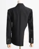 Asymmetric Solid Color Split-Joint Zipper Irregularity Long Sleeves Notched Collar Outerwear Blazer