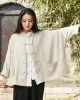 National Button Retro Linen Cover-up