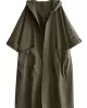 Original Solid Hooded Trench Coats