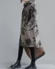 Artistic Retro Loose Floral Printed Hooded Long Sleeves Outwear