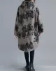 Artistic Retro Loose Floral Printed Hooded Long Sleeves Outwear