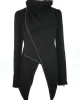 Original Asymmetric Split-Joint High-Neck Woolen Coat