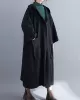 Loose Hooded Trench Long Coat