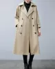 Loose Buttoned Notched Collar Trench Coat