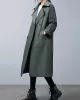 Loose Buttoned Notched Collar Trench Coat