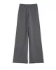 Urban Loose Solid Round-Neck Vest Top& V-Neck Sweater Tops& Wide Leg Pants Three-Piece Set