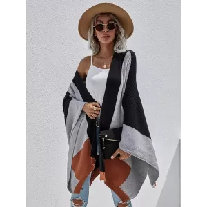 Original Creation Contrast Color Striped Sweater Tops Cardigan Coats