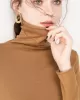 Casual Skinny Long Sleeves Solid Color Heaps Collar Sweater Tops Pullovers