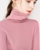 Casual Skinny Long Sleeves Solid Color Heaps Collar Sweater Tops Pullovers