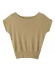 Stylish Loose Solid Color Boat Neck Knitwear Pullovers Tops