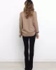 Stylish Long Sleeves Loose Solid Color High-Neck Sweater Tops