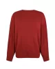 Knitted Twist Long Sleeves Solid Color Round-Neck Sweater Tops