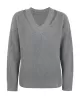 Stylish Loose Solid Color V-Neck Sweater Tops