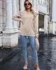 Casual Loose Solid Color V-Neck Shirts Top