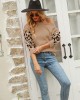 Casual Loose Leopard Patchwork Sweater Top