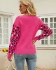 Casual Loose Leopard Patchwork Sweater Top