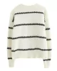 Casual Loose Long Sleeves Striped Round-Neck Sweater Tops