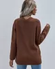 Casual Loose Solid Color V-Neck Sweater Tops