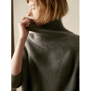 Warm Knitting High-neck Sweater