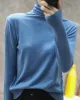 Solid Color Heaps Collar Long Sleeve Knitwear Tops