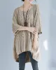 Vintage Loose Solid Color Round-Neck Batwing Half Sleeves Knitting Sweater