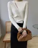 Fashion Asymmetric Solid Color Round-Neck Sweater Top