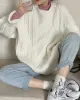 Original Casual Loose Round-Neck Long Sleeves Sweater Tops