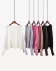 Casual Loose 6 Colors Off-The-Shoulder Long Sleeves Sweater Top