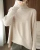 Original Irregular 7 Colors High-Neck Long Sleeves Sweater Top