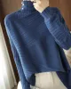 Original Irregular 7 Colors High-Neck Long Sleeves Sweater Top