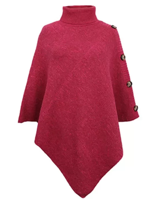 Casual 7 Colors High-Neck Sweater Cape