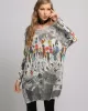 Urban Colorful Knitting Printed Long Sleeves Sweater