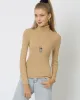 10 Colors Simple Knitting Solid Color High-Neck Pullover