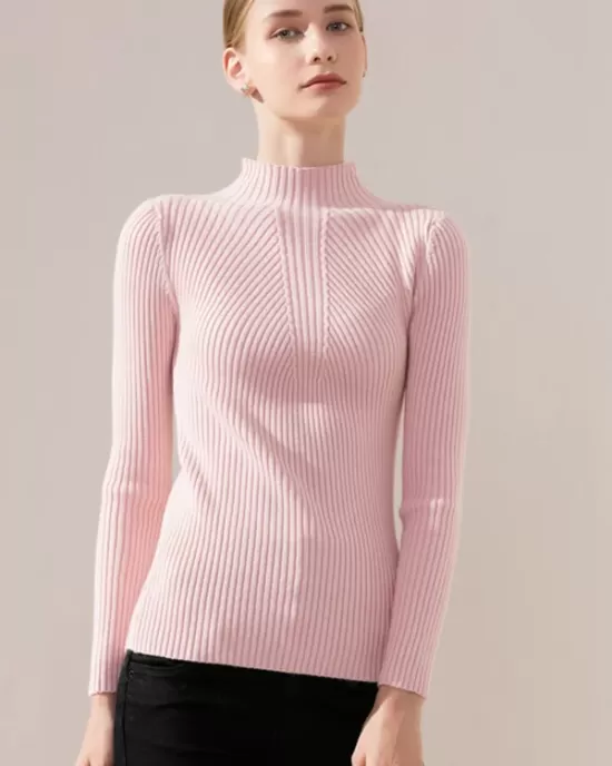 7 Colors Simple Knitting Solid Color High-Neck Sweater