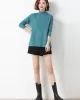 Loose Split-Side Solid Color Half Turtleneck Sweater Tops