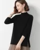 Loose Split-Side Solid Color Half Turtleneck Sweater Tops