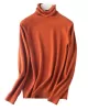 Simple Loose Long Sleeves Solid Color High-Neck Sweater Tops