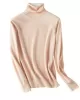 Simple Loose Long Sleeves Solid Color High-Neck Sweater Tops