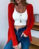 Simple Long Sleeves Buttoned Solid Color Sweater Cardigan Tops