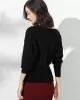 Casual Long Sleeves Solid Color Boat Neck Tunic Sweater Tops