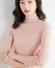 Simple Skinny Long Sleeves Solid Color High-Neck Sweater Tops Pullovers