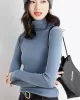 Simple Skinny Long Sleeves Solid Color High-Neck Sweater Tops Pullovers