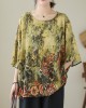 Printed Loose Short Sleeves Round-Neck T-Shirts Tops