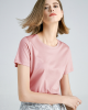 Simple Loose Short Sleeves Solid Color Round-Neck T-Shirts Tops