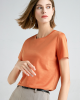 Simple Loose Short Sleeves Solid Color Round-Neck T-Shirts Tops